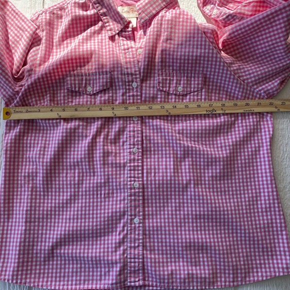 Coral Bay Button Up Shirt L Pink Floral Bull Skull Embroidered Western Cowgirl - Picture 11 of 15